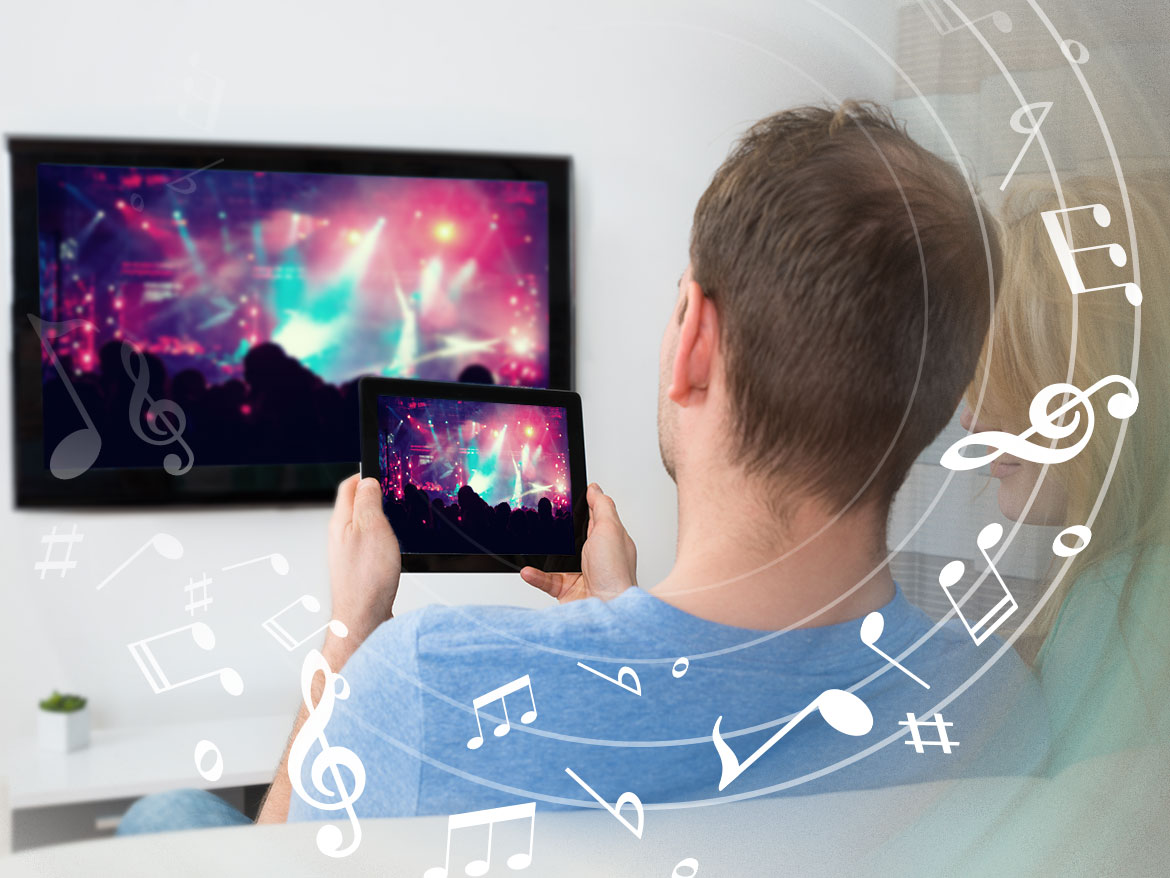 TV, large flat-panel audio