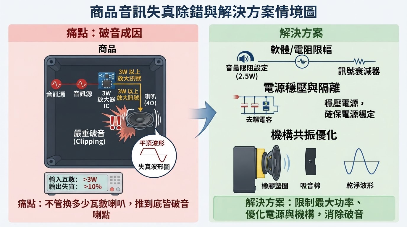 商品音訊失真問題
